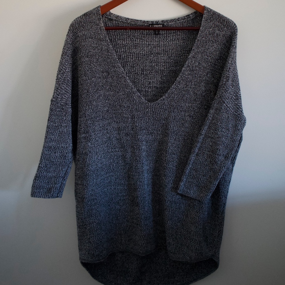 Express Blue V-Neck Sweater. Size S.